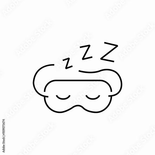 sleep mask icon sign vector