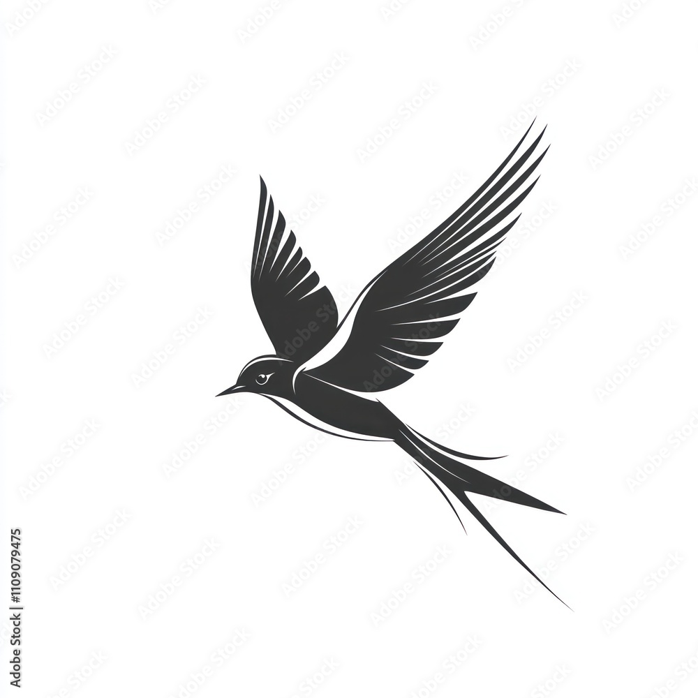 Obraz premium Silhouette of a bird in flight. (1)