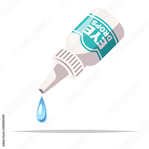 Eye drops bottle vector isolated illustration