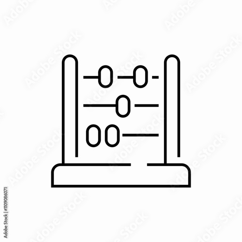 abacus calculator icon sign vector