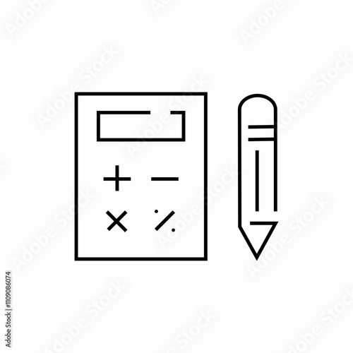 basic calculator icon sign vector