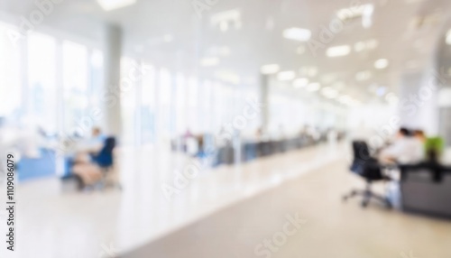 Wallpaper Mural Modern Collaborative Workspace. Bright, Open Plan Office Environment Designed for Productivity and Team Interaction, Highlighting Clean Aesthetics, Natural Light, and Cutting Edge Workstations Torontodigital.ca