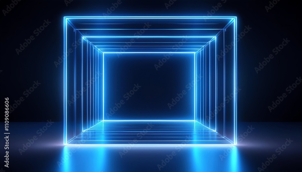 A glowing blue transparent cube with illuminated edges, set against a dark background, creating a futuristic and high-tech ambiance. A glowing blue transparent cube with illuminated edges, set against a dark background, creating a futuristic and high-tech ambiance.