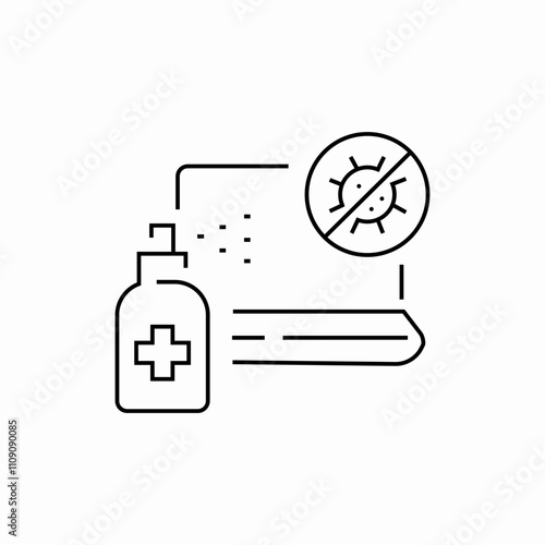 disinfectant spray icon sign vector