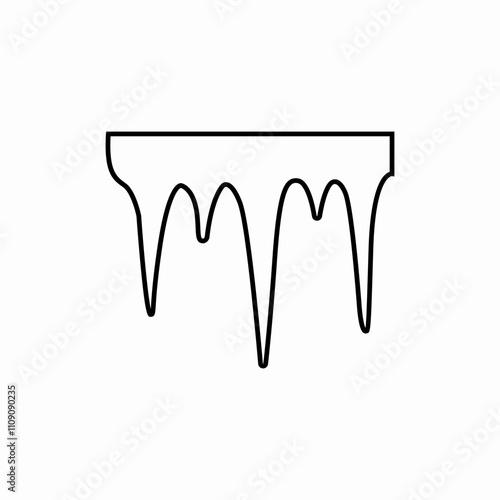 icicle stalactite frost icon sign vector