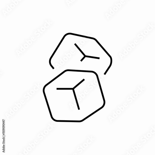 sugar cube icon sign vector