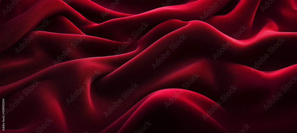 Obraz premium Plush Red Velvet Texture