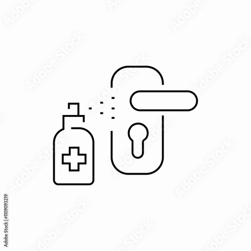 key disinfection icon sign vector