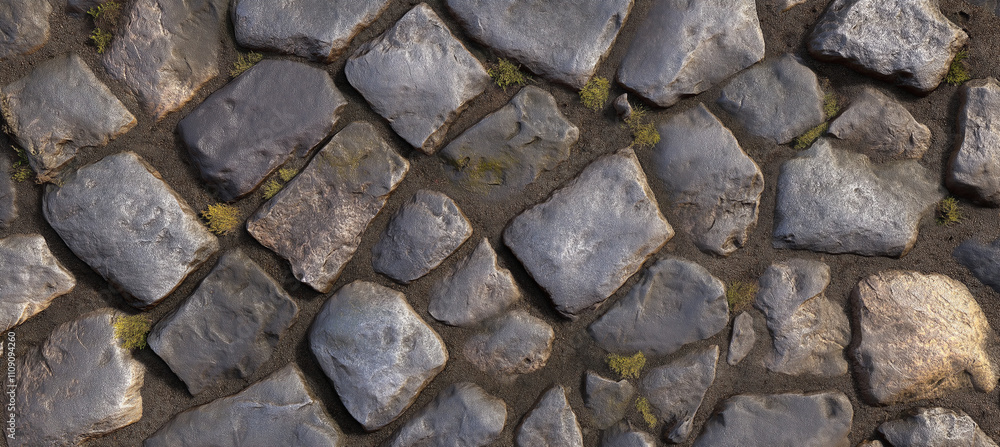 Weathered Cobblestone Path Texture Weathered Cobblestone Path Texture