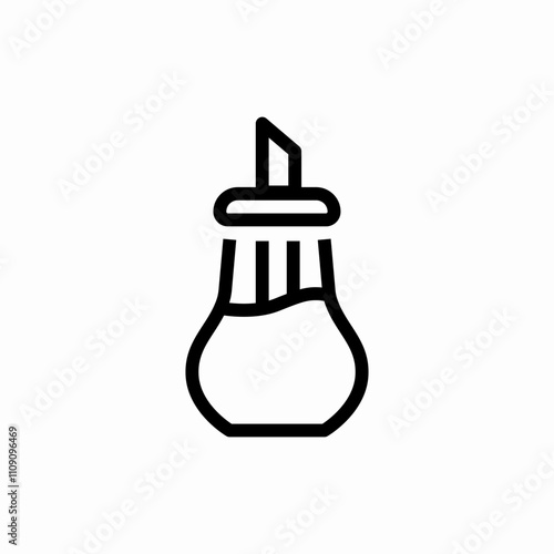 glass sugar dispenser icon sign vector