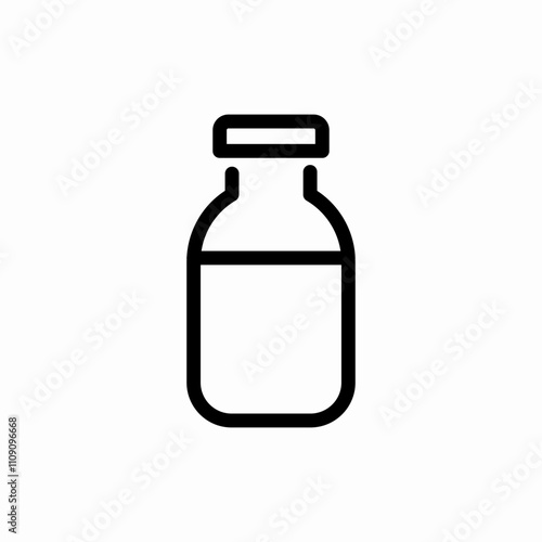 milk bottle icon sign vector