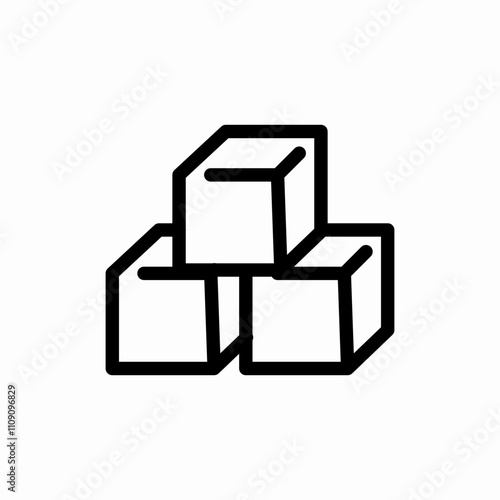 sugar cube icon sign vector