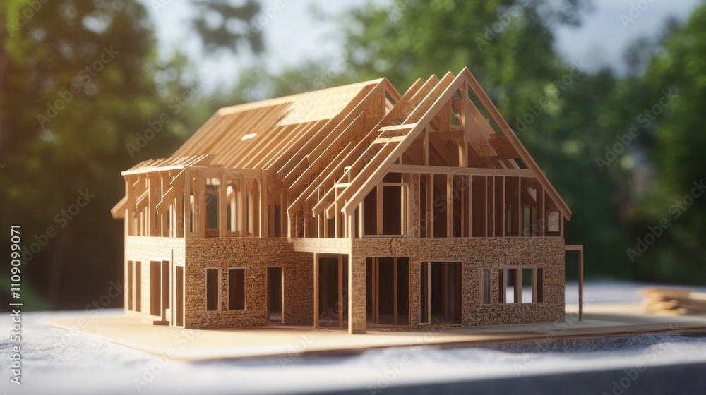 3D animation showing a home construction process. 3D animation showing a home construction process.