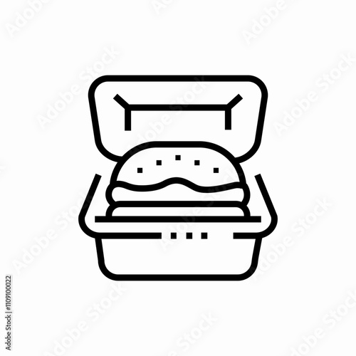 fastfood hamburger icon sign vector