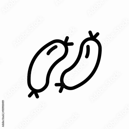 packed sausage icon sign vector