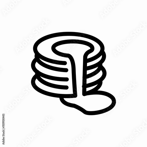 pancake food icon sign vector