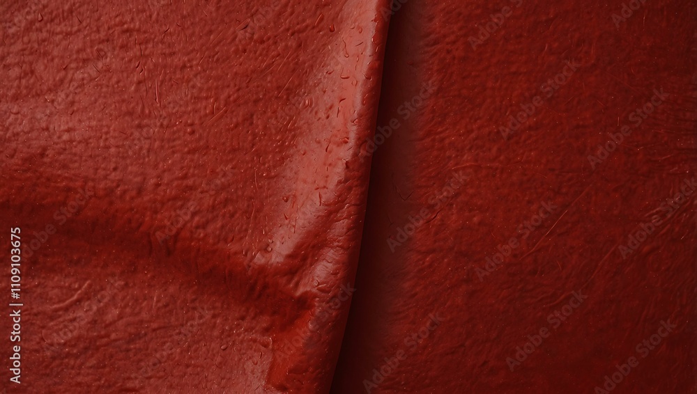 Fototapeta premium Vibrant red sheet texture, close-up macro shot.