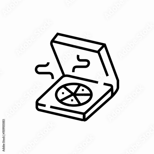 pizza box icon sign vector