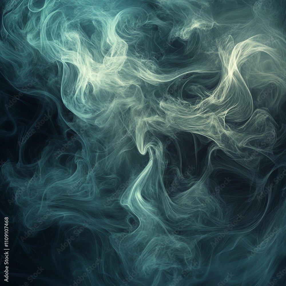 Abstract Teal Smoke Swirls Background Texture Abstract Teal Smoke Swirls Background Texture