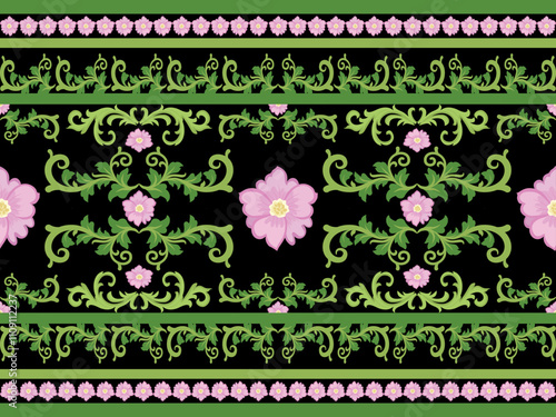 Seamless traditional background design. native pattern Tribal pattern graphics, black and white pattern
