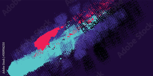 neon background brush game blue pink purple banner abstract paint stain vintage modern car wrap sticker.