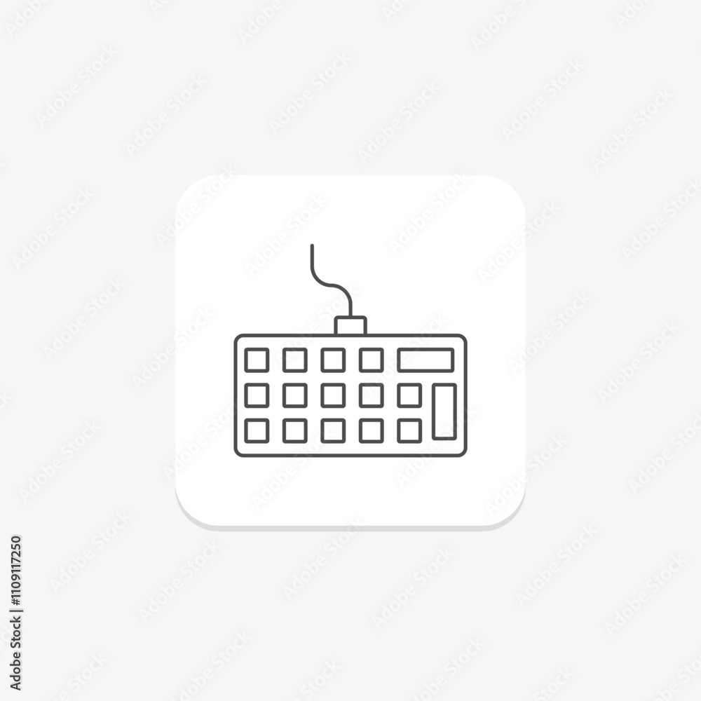 Keyboard thinline icon , vector, pixel perfect, illustrator file Keyboard thinline icon , vector, pixel perfect, illustrator file