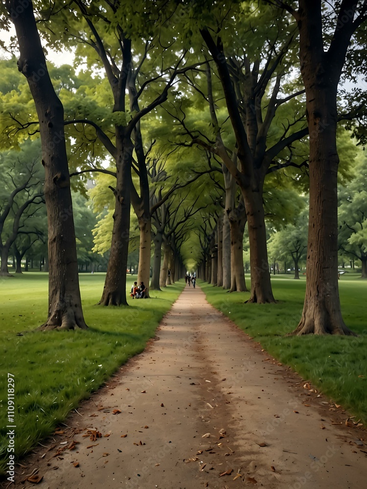 Obraz premium Walking through the park.