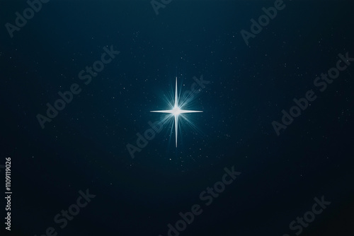 A bright star in the night sky