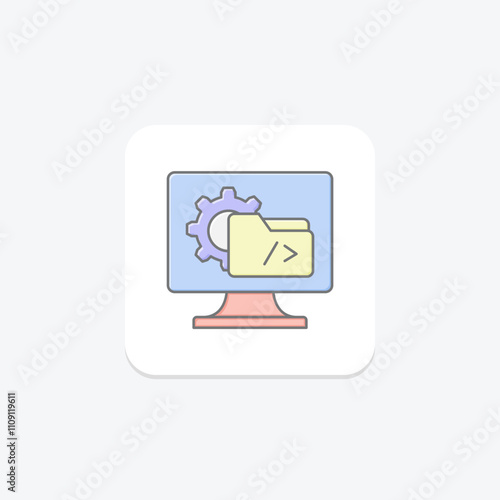 Software Development lineal color icon , vector, pixel perfect, illustrator file