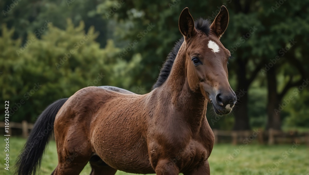 Obraz premium Warmblood foal.