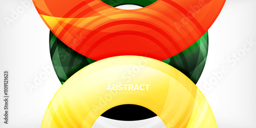 Circles, round elements, ring shapes premium background. Vector Illustration For Wallpaper, Banner, Background, Card, Book Illustration, landing page