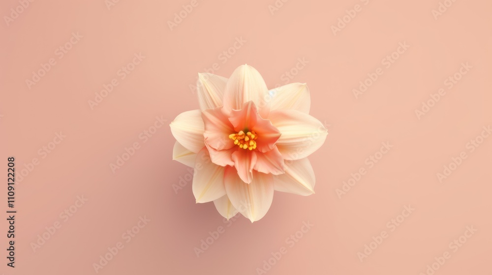 Fototapeta premium A Single Peach Flower