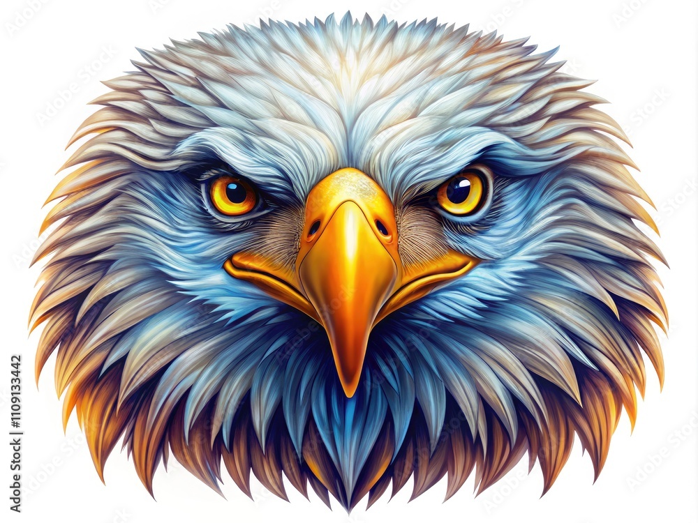 Fototapeta premium Eagle Head Mascot Design: Athletic Apparel Logo, T-Shirt Graphic, Emblem, Sport Wear Stamp