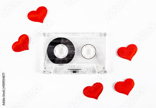 Audio Cassette with a Hearts