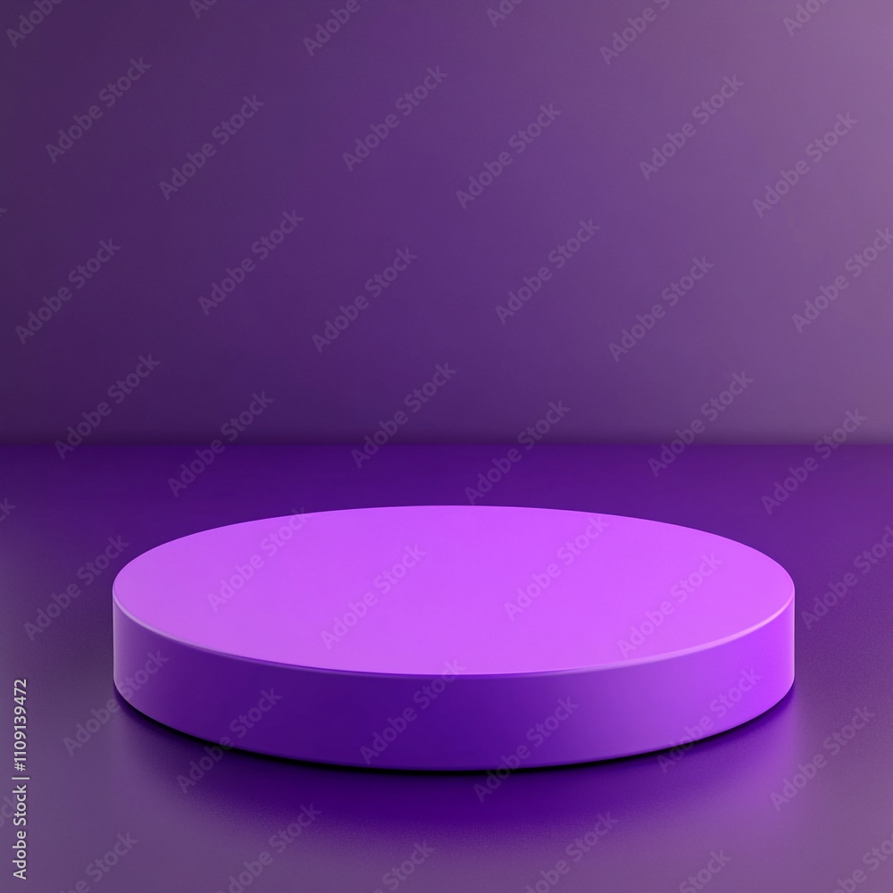 Purple Cylindrical Platform Minimalist D Render Purple Cylindrical Platform Minimalist D Render