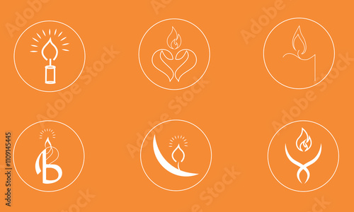 candles logo template eps file 10