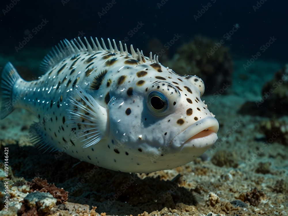 Fototapeta premium White-spotted pufferfish.
