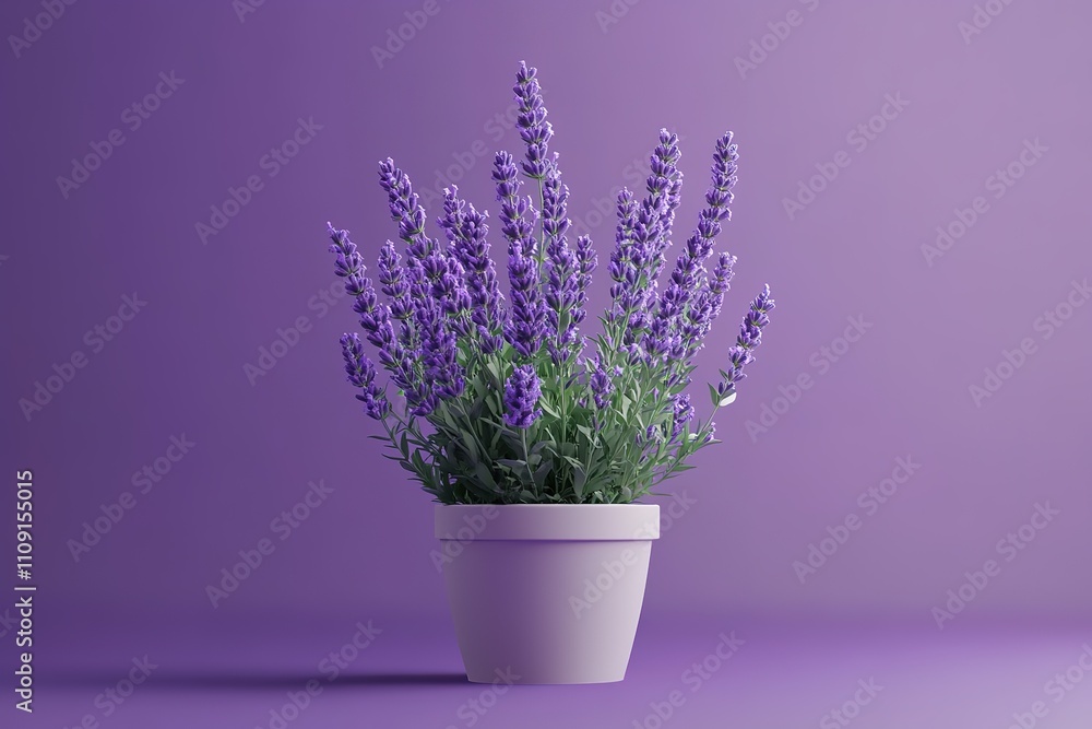 A purple flower pot with purple flowers in it A purple flower pot with purple flowers in it