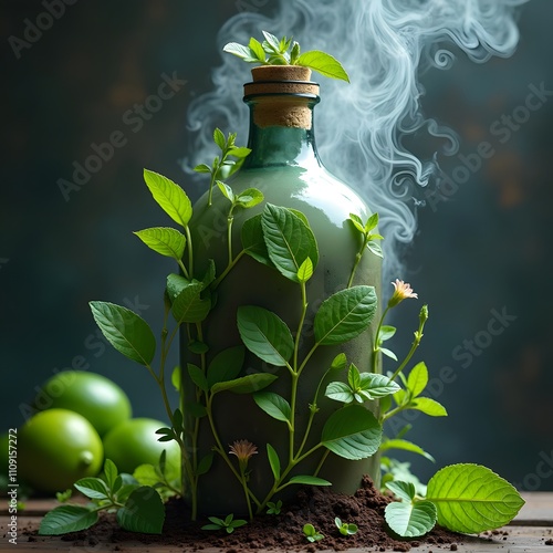 Enigmatic Elixir: A Fragrant Symphony of Basil, Lime, Tarragon, Lavender, Osmanthus, Carnation, Smoked Wood, Opoponax, and Cocoa photo