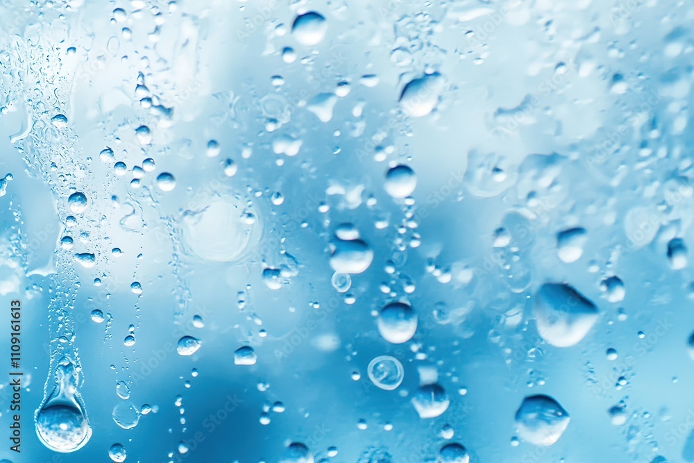 A blue sky with many small water droplets scattered throughout A blue sky with many small water droplets scattered throughout