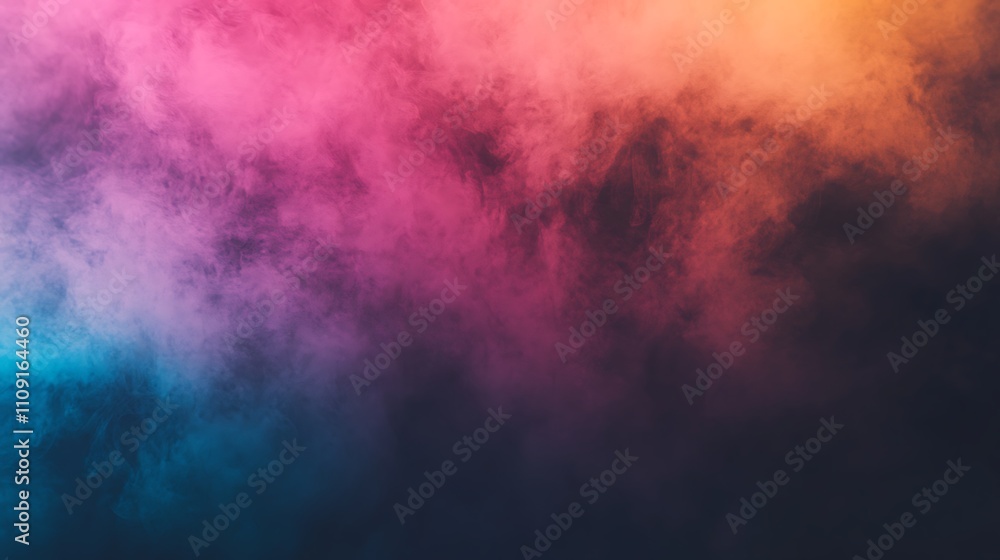 Fototapeta premium Colorful smoke explosion on a black background,