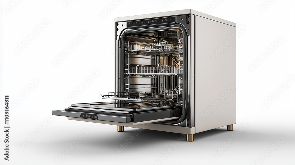 modern beige oven with sleek design, showcasing its interior and functionality. Perfect for contemporary kitchens modern beige oven with sleek design, showcasing its interior and functionality. Perfect for contemporary kitchens