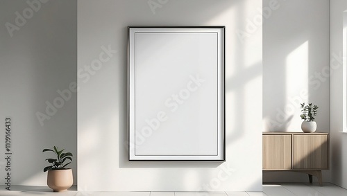 Elegant Plain White Picture Frame for Interior Design