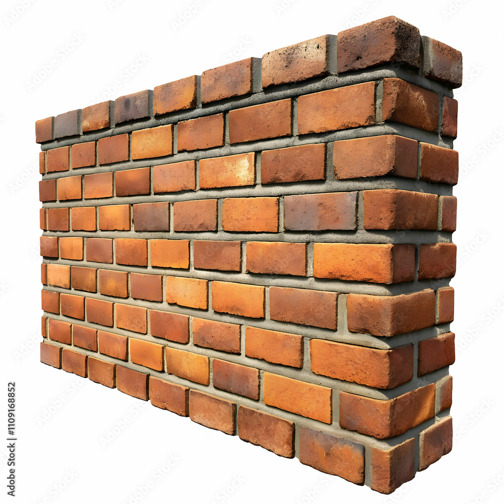 Obraz premium brick wall on white background