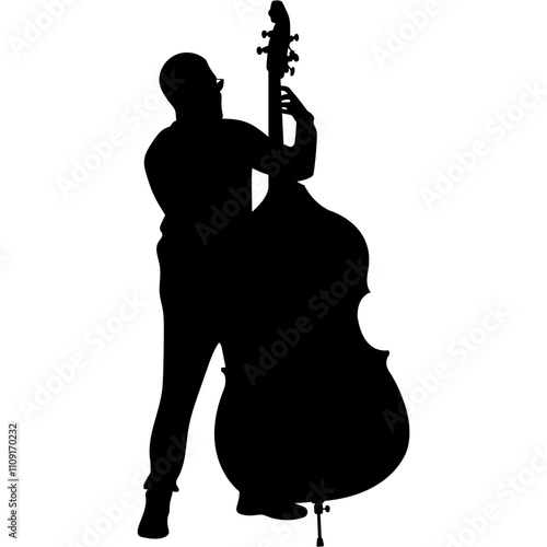 Jazz Musician Silhouette. Musicians vector silhouettes. 
