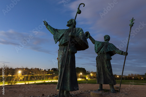 Sculptures of the Monumento ao Camiñante
