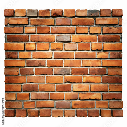 brick wall on white background