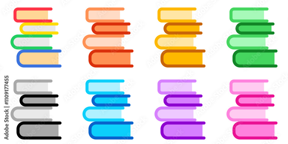 Editable book stack vector icon. Part of a big icon set family. Perfect for web and app interfaces, presentations, infographics, etc Editable book stack vector icon. Part of a big icon set family. Perfect for web and app interfaces, presentations, infographics, etc