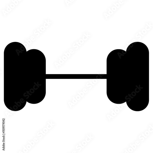 Dumbbell Gym Yoga Glyph Icon