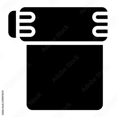 Fitness Mat Workout Glyph Icon